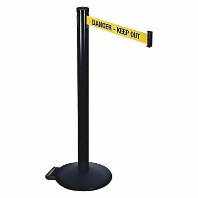 Barrier Post Ylw/Black Text 2 in Belt W