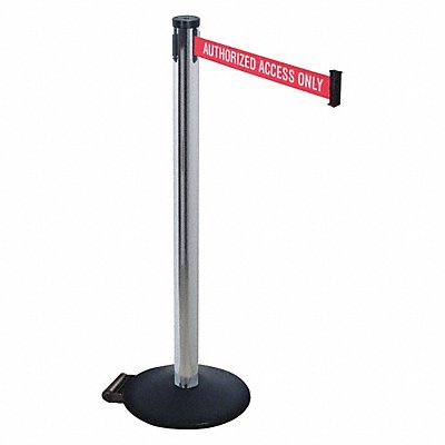Barrier Post Black Red/White Belt Text