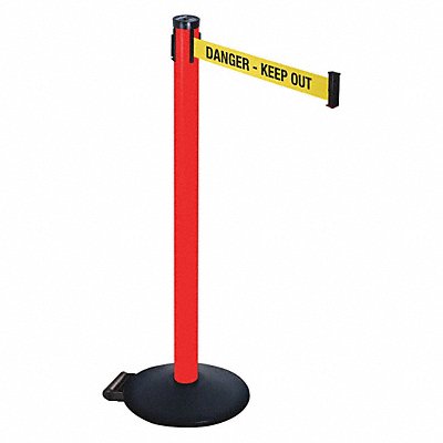 Barrier Post Ylw/Black Text 2 in Belt W