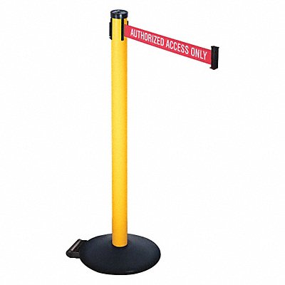 Barrier Post Red/White Belt Text Black