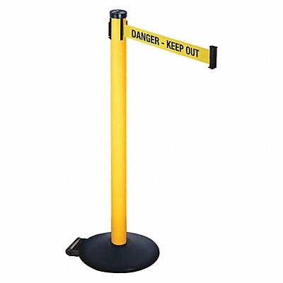 Barrier Post Ylw/Black Text 2 in Belt W