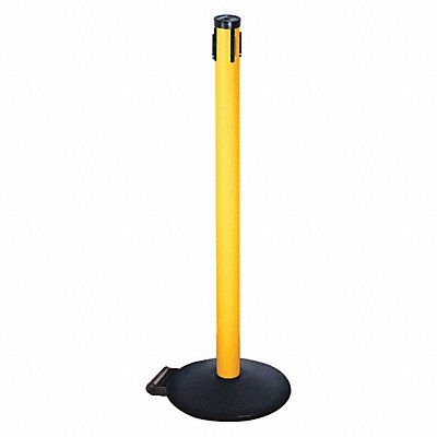 Belt Barrier Rcvr. Post Yellow Cast Iron