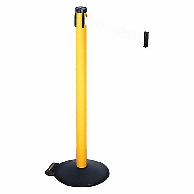 Barrier Post PVC Post Black White Belt