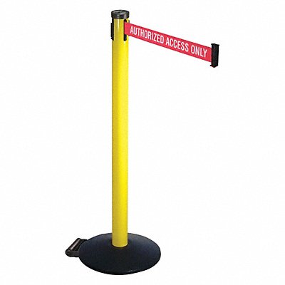 Barrier Post Black Red/White Belt Text