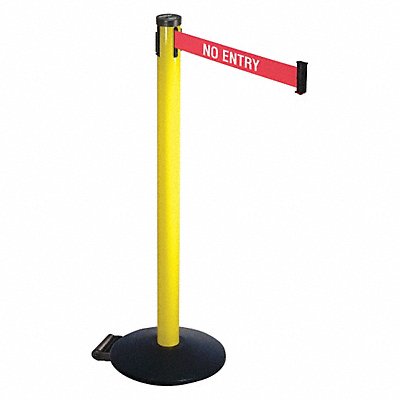 Barrier Post 40in. H 2 n Belt W No Entry