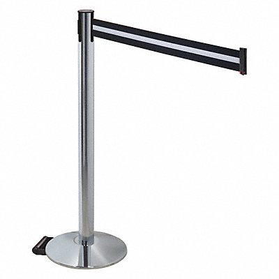 Barrier Post Black/White Belt w/Wheels