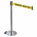 Barrier Post Gray w/Wheels Ylw/Blk Text
