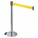 Barrier Post Gray Yellow Belt w/Wheels