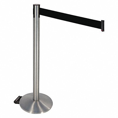 Barrier Post Satin SS Gray w/Wheels