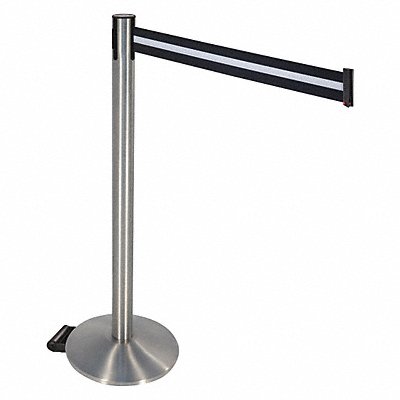 Barrier Post Black/White Belt w/Wheels