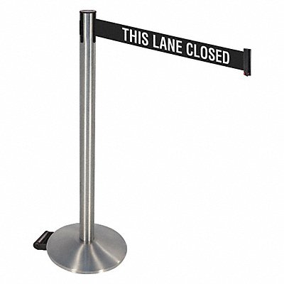 Barrier Post Black/White Belt w/Wheels