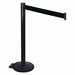 Barrier Post Black Black Belt w/Wheels