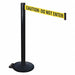 Barrier Post Black w/Wheels Ylw/Blk Text