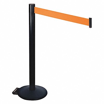 Barrier Post Black Orange Belt w/Wheels