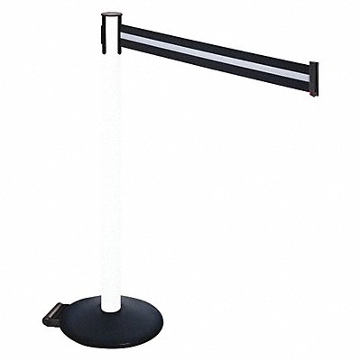 Barrier Post Black/White Belt w/Wheels