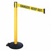 Barrier Post Black PVC Post w/Wheels