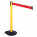 Barrier Post PVC Post Red Belt w/Wheels