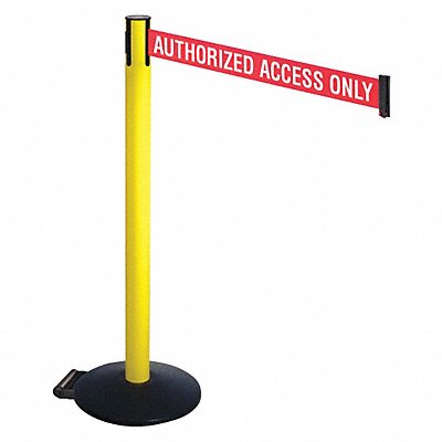 Barrier Post Black w/Wheels 40 in H