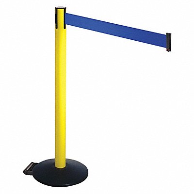 Barrier Post Black Blue Belt w/Wheels