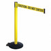 Barrier Post Black w/Wheels Ylw/Blk Text