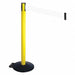Barrier Post Black White Belt w/Wheels