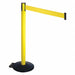 Barrier Post Black Yellow Belt w/Wheels