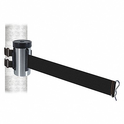 Belt Barrier Satin SS Blk Belt 10 ft L