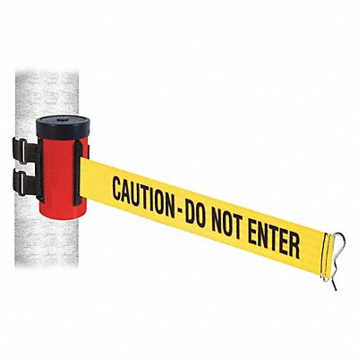 Belt Barrier Red Wall Mt. 4-3/4 in H