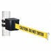 Belt Barrier Blk 4in.H Ylw/Blk Text Belt