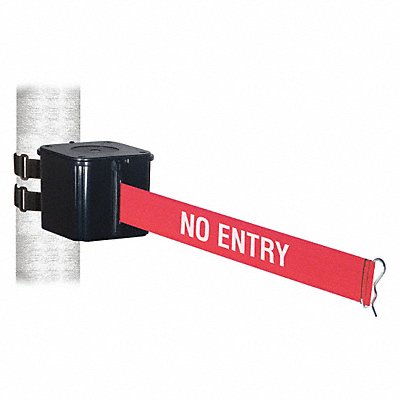 Belt Barrier Black 4 in H 25 ft L