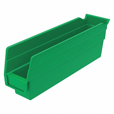 Shelf Bin Green Indstr Grd Poly 4 in