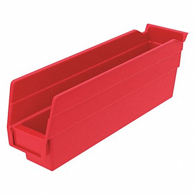 Shelf Bin Red Indstr Grd Poly 4 in