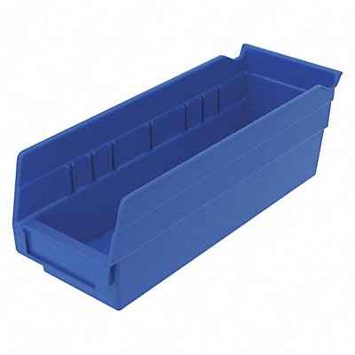 Shelf Bin Blue Indstr Grd Poly 4 in