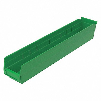 Shelf Bin Green Indstr Grd Poly 4 in