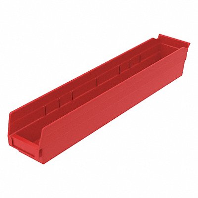 Shelf Bin Red Indstr Grd Poly 4 in