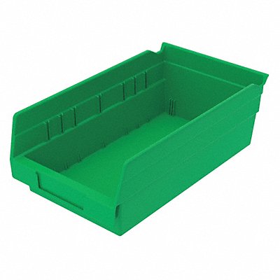 Shelf Bin Green Indstr Grd Poly 4 in