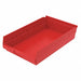 Shelf Bin Red Indstr Grd Poly 4 in