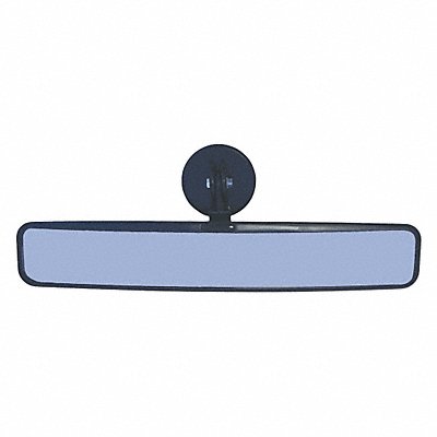 Wide Magnetic Mirror Black Plastic