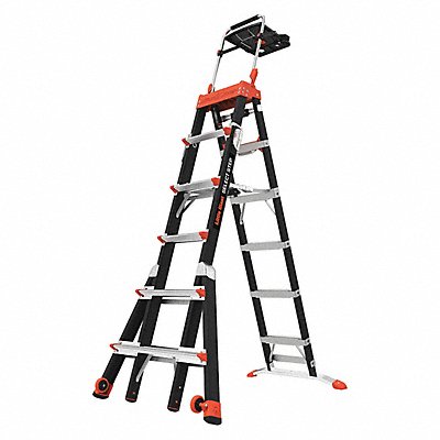 Adj Stepladder IAA 375lb Fiberglass 10ft