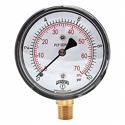 K4546 Low Pressure Gauge Bottom 0 to 10 psi