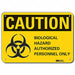 Rflctv Biohazard Caut Sign 10x14in Alum