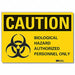 Biohazard Caution Rflctv Label 5inx7in