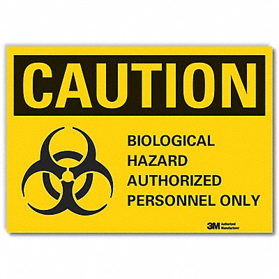 Biohazard Caution Rflctv Label 10inx14in