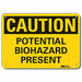 Caution Sign 7 inx10 in Plastic