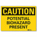 Biohazard Caution Rflct Label 7inx10in