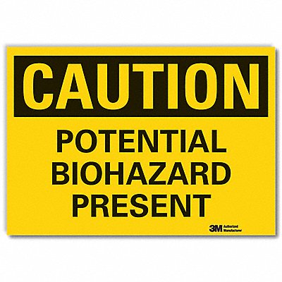 Biohazard Caution Rflctv Label 5inx7in