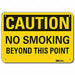 Rflctv No Smoking Caut Sign 10x14in Alum