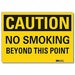 No Smoking Caution Rflct Lbl 10inx14in