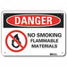 Rflctv No Smoking Dangr Sign 10x14in Alu