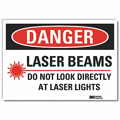 Laser Area Danger Rflctv Label 10inx14in